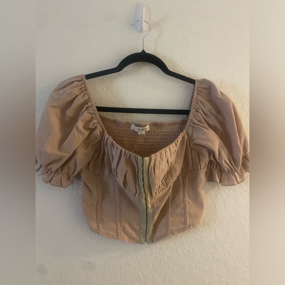 Beige crop top